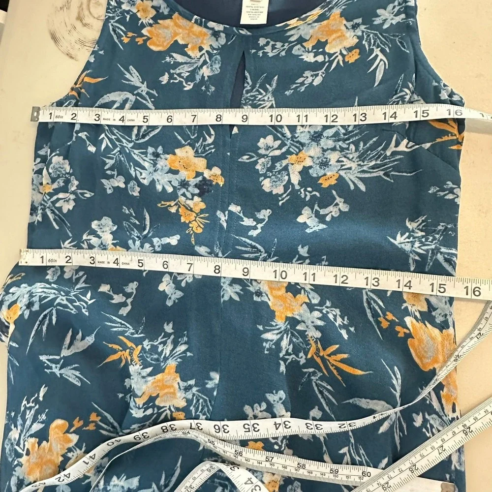 SUNDANCE On The Breeze Floral‎ Maxi Dress Womans 6 Blue Boho Summer